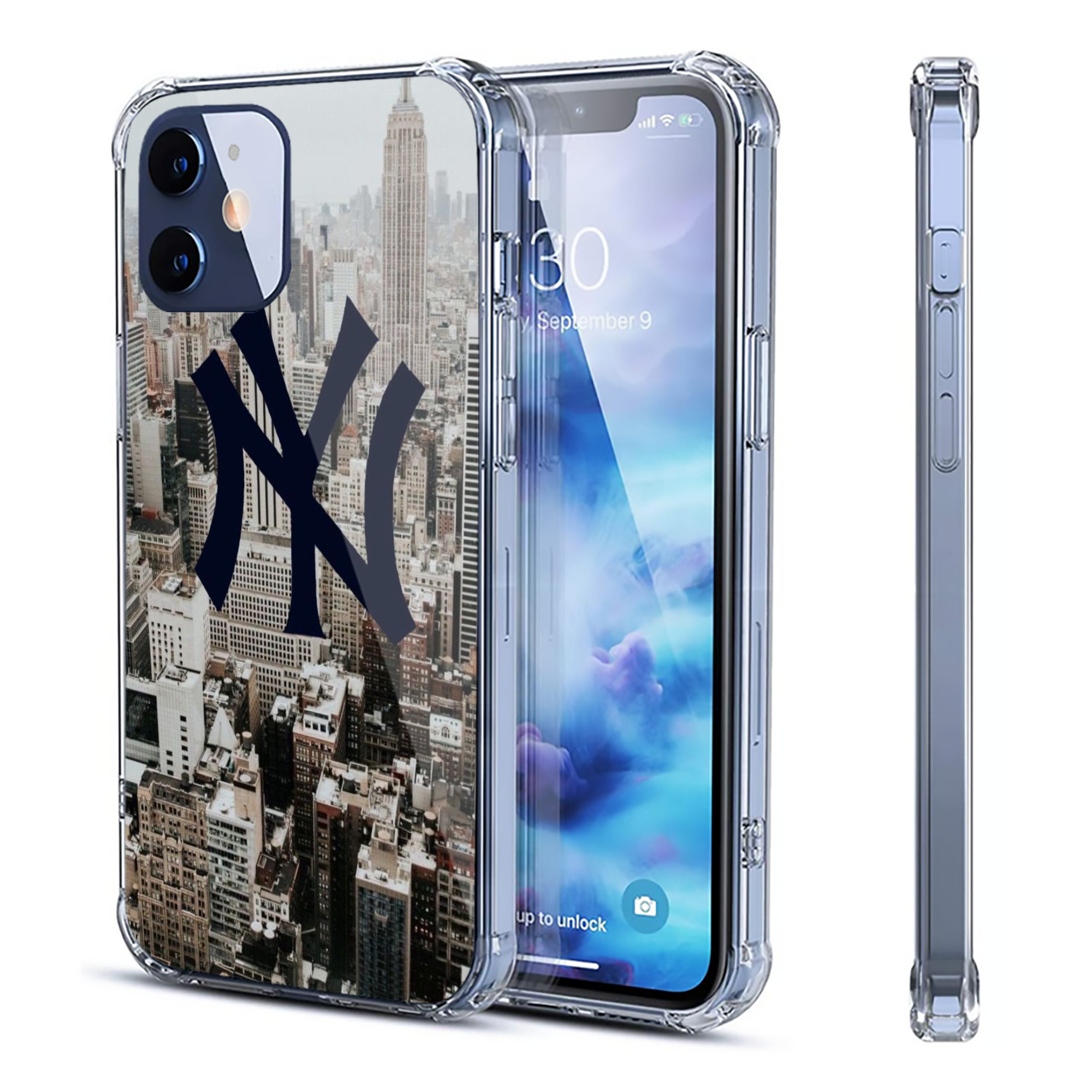 New York Yankees 171 Clear IPhone 12 Case – Soft TPU With UV Print – Enhanced Drop Protection, Precise Fit, Anti-Fingerprint, Customizable Design, Scratch-Resistant, Yellow-Resistant
